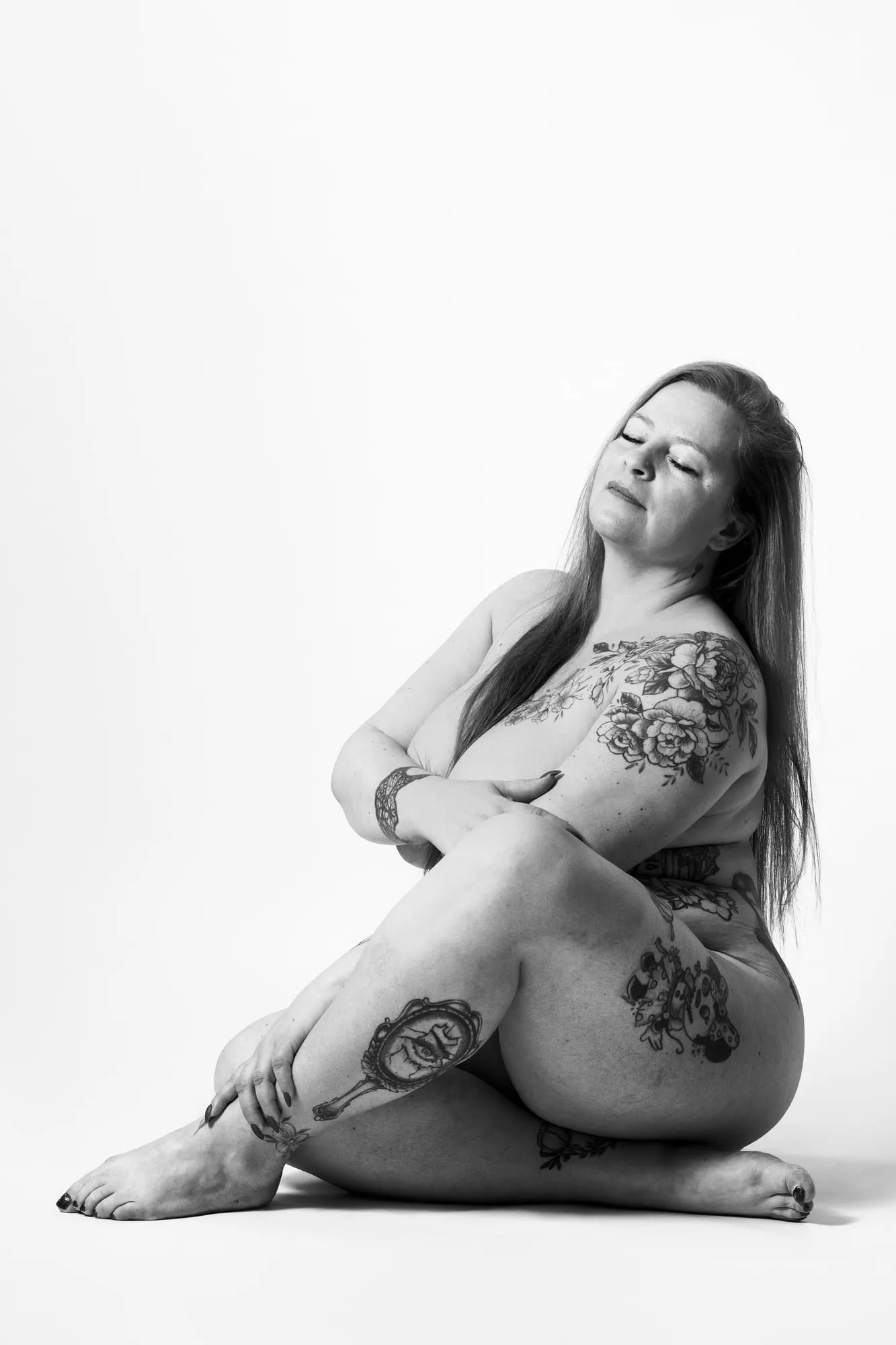 Photograph of a self-esteem session by Virginie Deronchêne, portrait photographer in Walloon Brabant