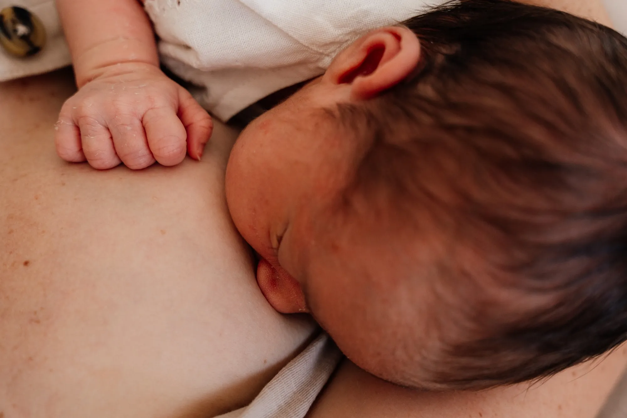 Photograph of a newborn session by Virginie Deronchêne, portrait photographer in Walloon Brabant